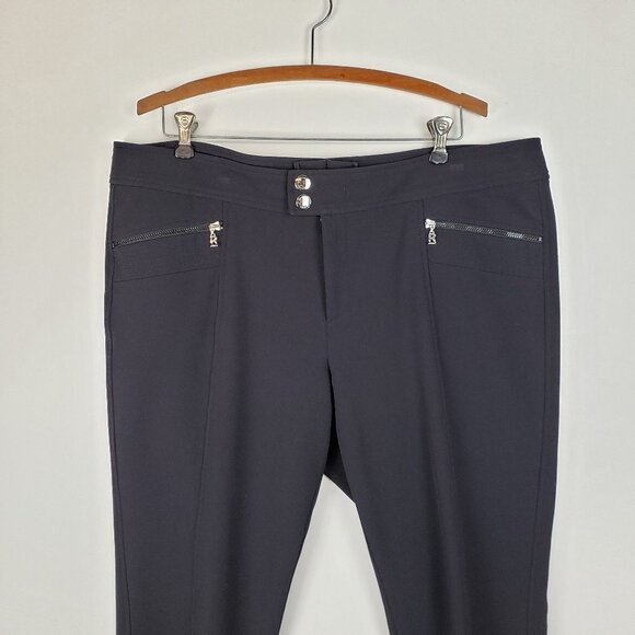 Bogner Slim Leg Pants Black Classic Stretch Center Seam Womens Size 16 - Picture 3 of 8